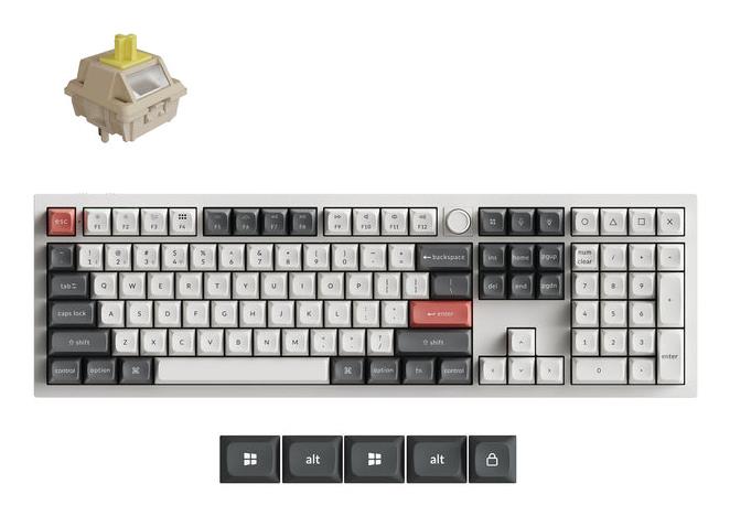 Keychron Keyboard Wireless Q6 Ultra - White
