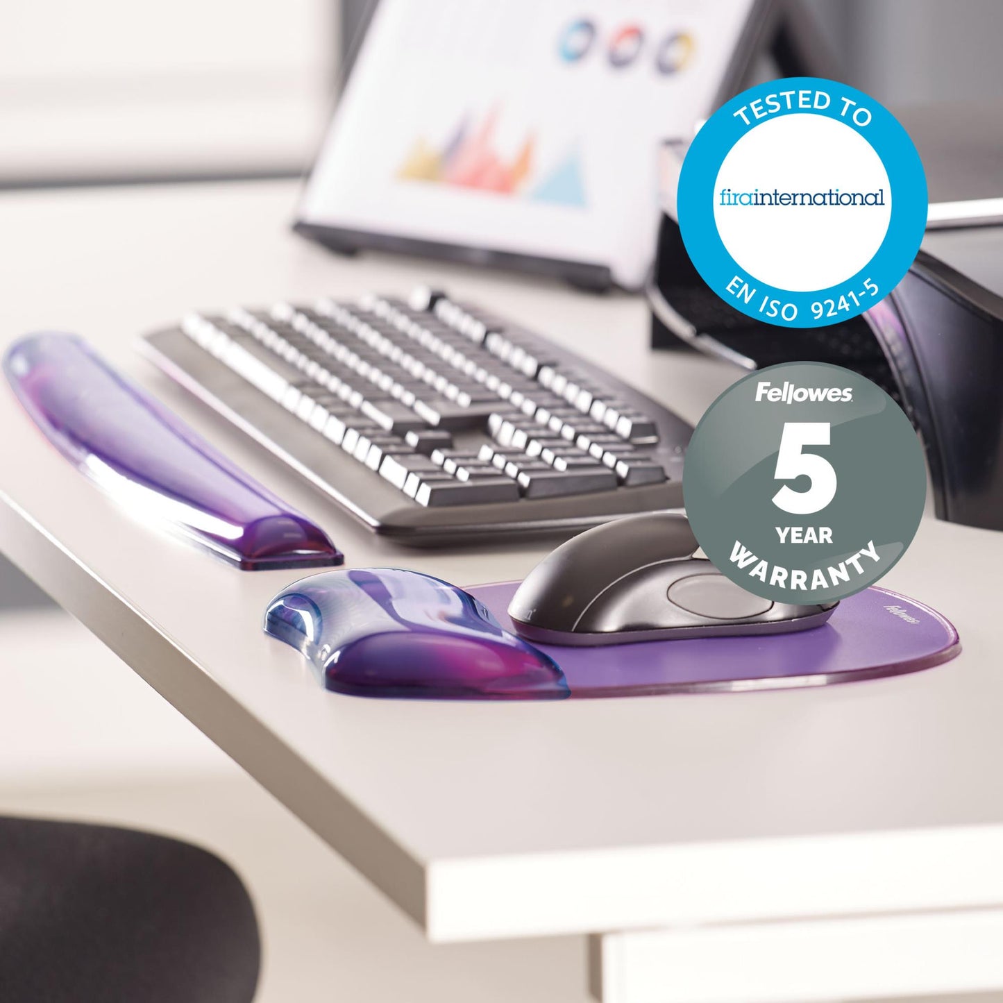 Fellowes Mouse Pad Crystal GEL - Purple