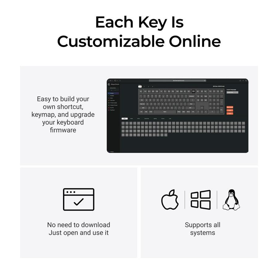 Keychron Keyboard Wireless Q6 MAX RGB - Shell