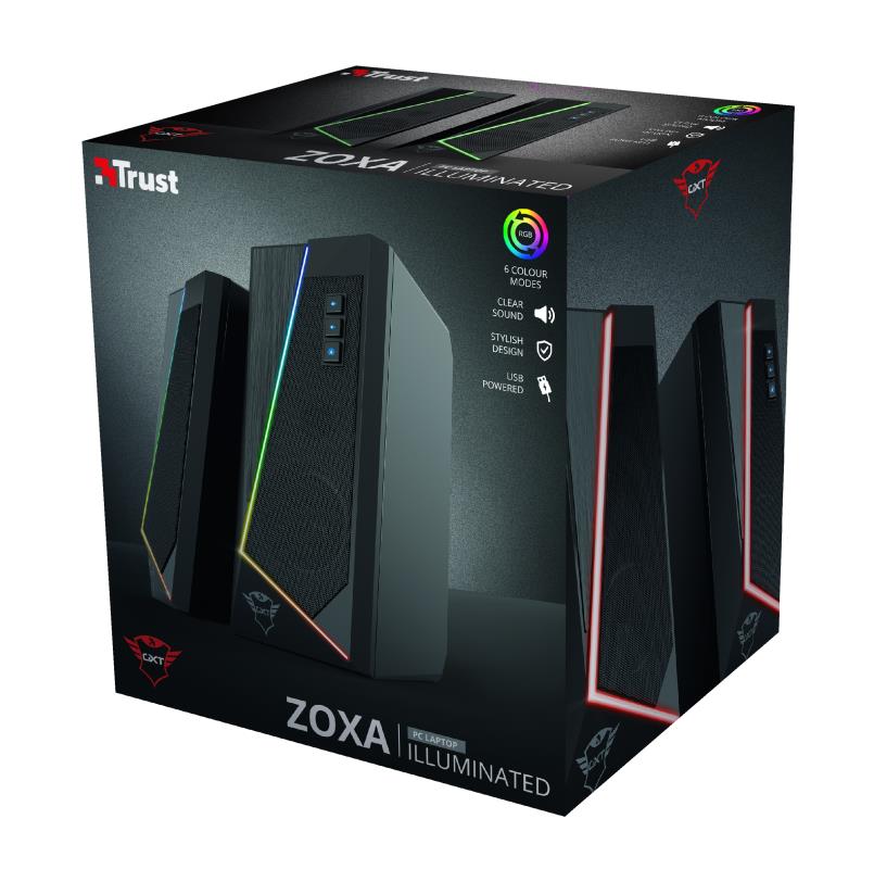 Trust Speaker Trust GXT 609 Zoxa RGB Illuminated Speaker Set 1Xusb 2.0 Black