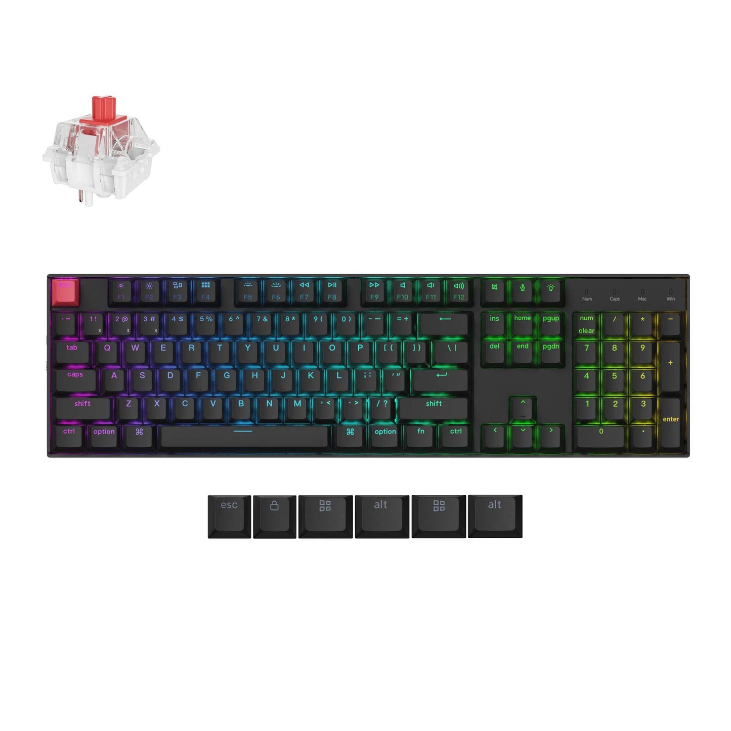 Keychron Keyboard Wireless K10 RGB - Black