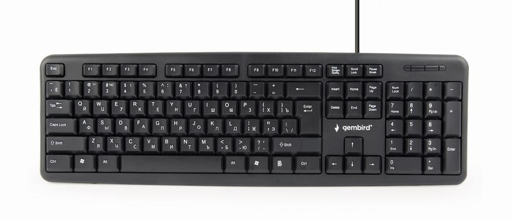 Gembird Keyboard Standard USB Russian - Black