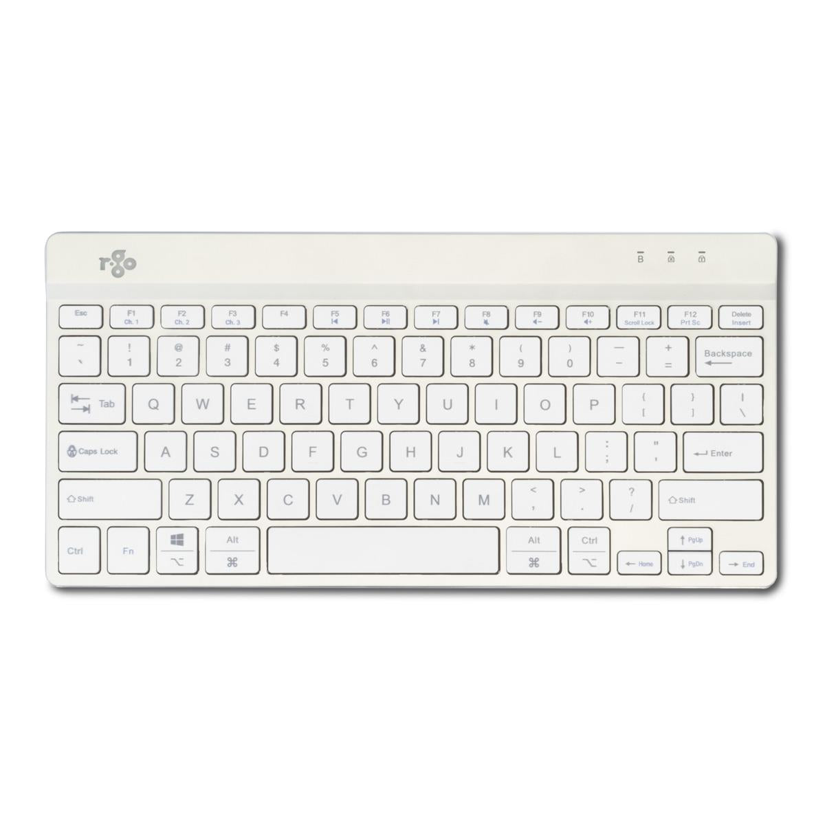 R-GO Tools Keyboard Wireless Compact Break - White