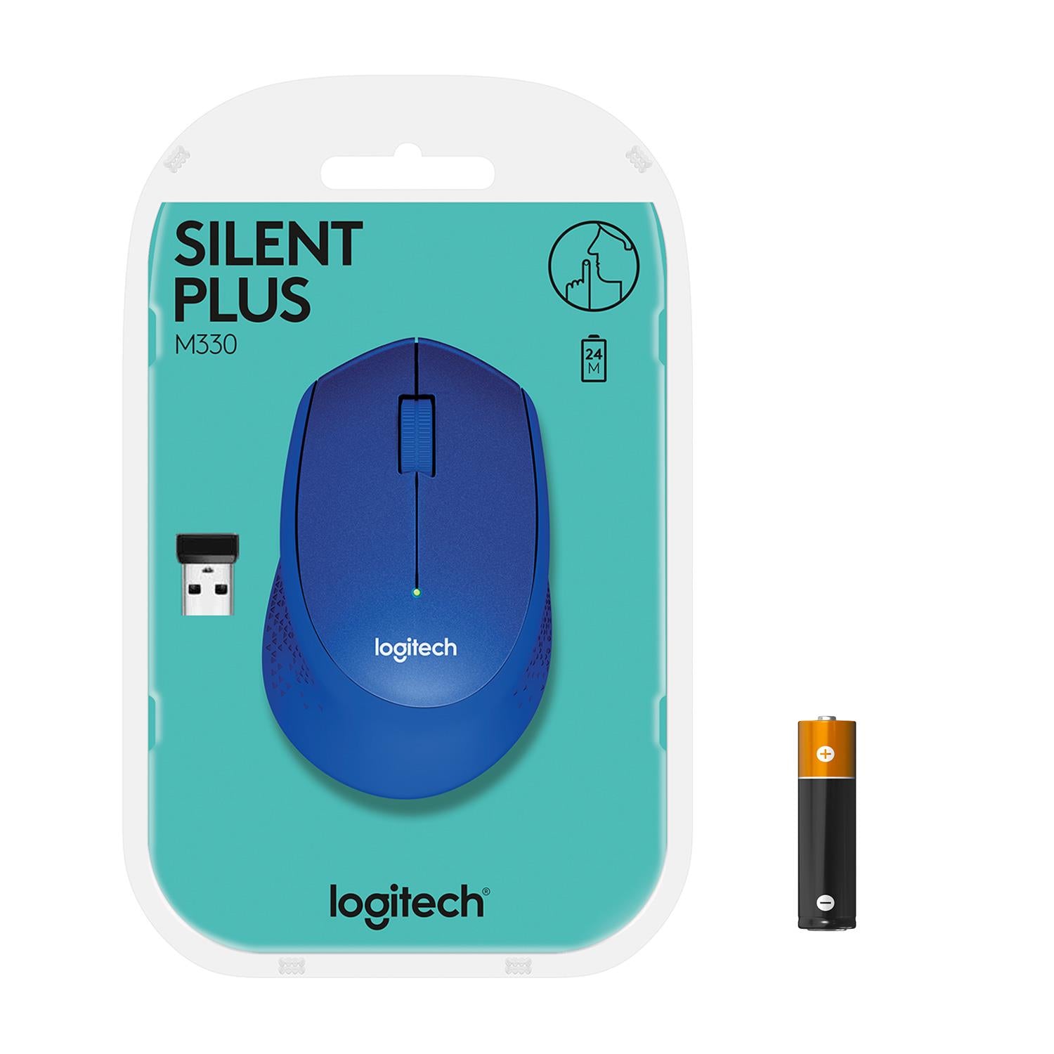 Logitech Mouse USB Optical Wireless M330 - Silent BL