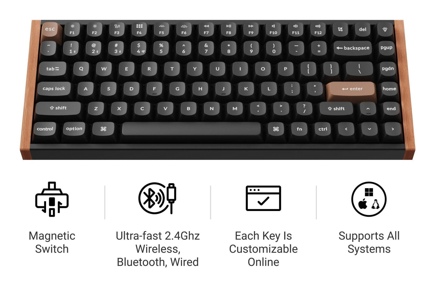 Keychron Keyboard Wireless K2 HE - Black
