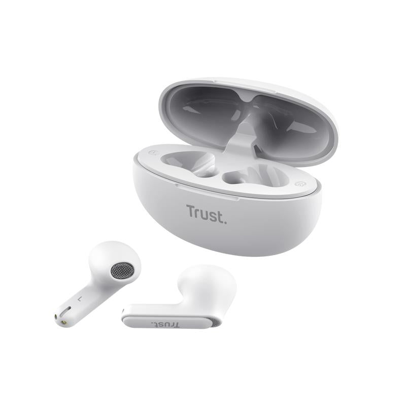 Trust Headset Earphones Yavi Bluetooth ENC - White