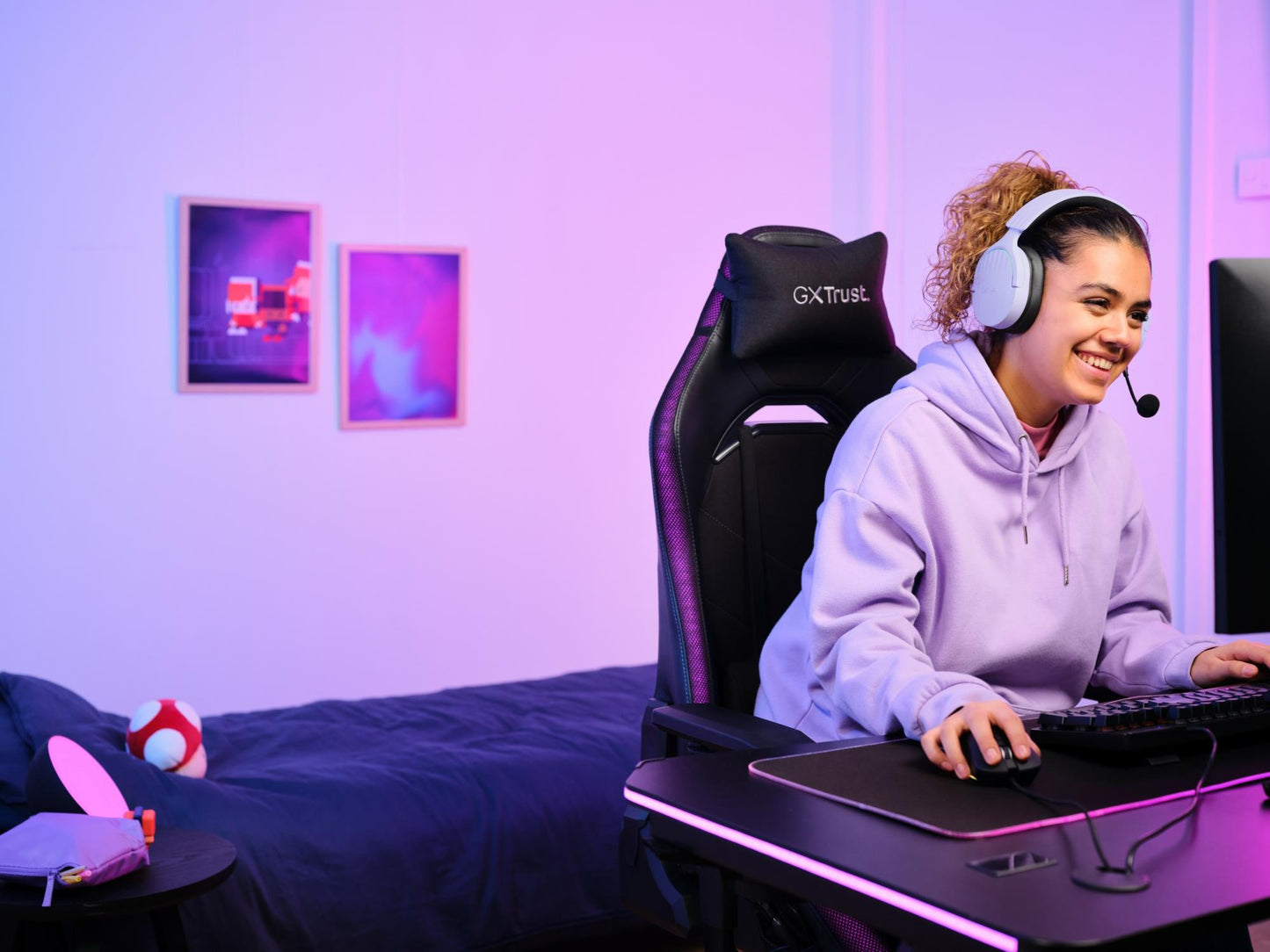 Trust Headset Wireless GXT491P Fayzo - Purple