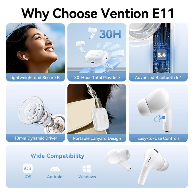 Vention Headset Wireless Echo Lite E11 - White