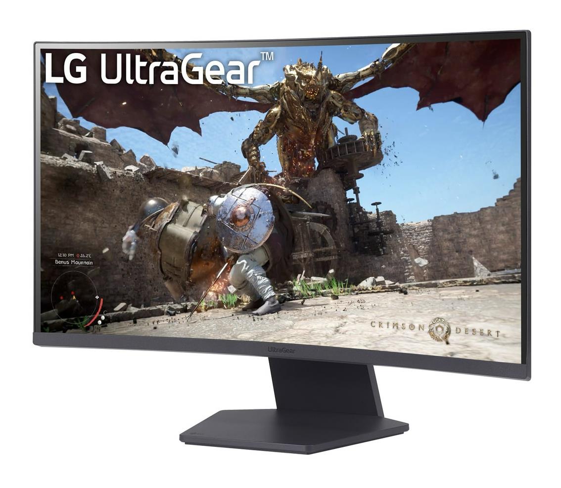 LG LCD Monitor LG 27GS60QC-B 27" Gaming / Curved Panel VA 2560X1440 16:9 180 Hz Matte 1 Ms Tilt Colour Black
