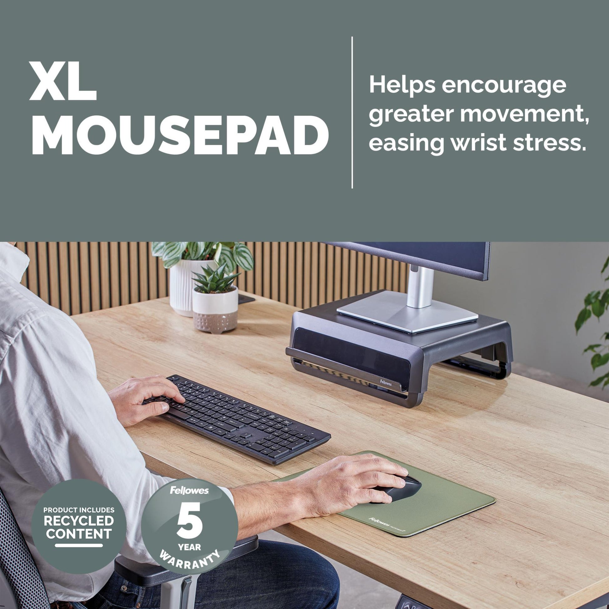Fellowes Mouse Pad Breyta XL - Sage