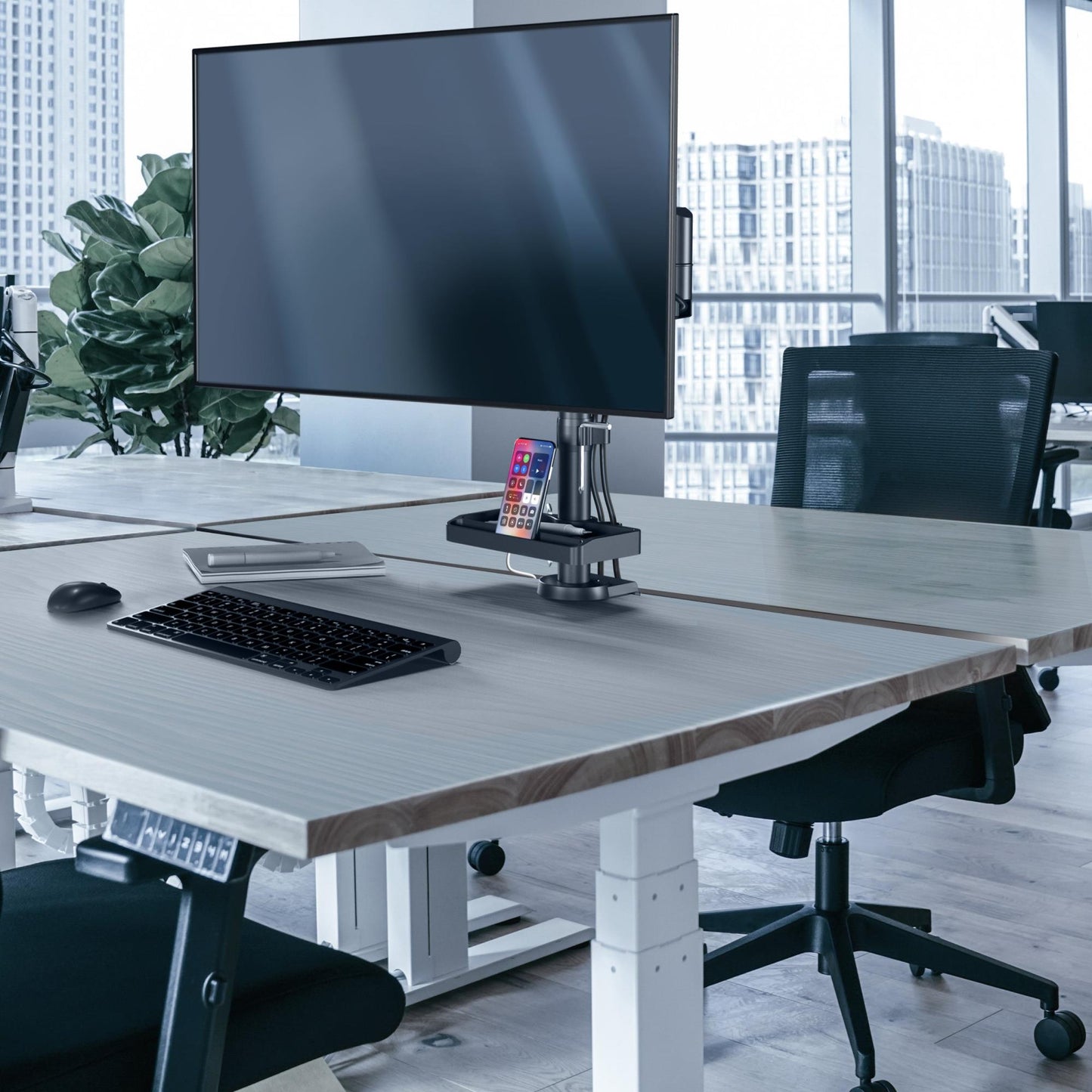 Onkron Desk Mount Accessory Organizer - Black