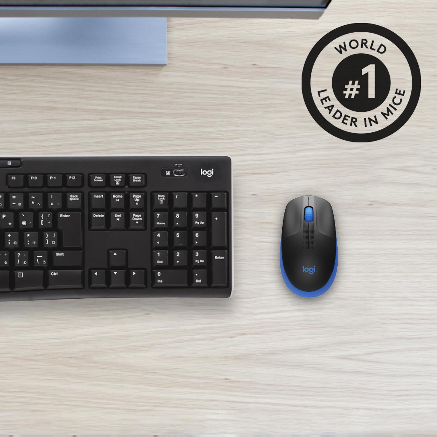 Logitech Mouse USB Optical Wireless M190 - Blue