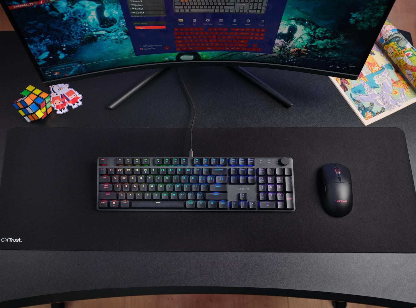 Trust Keyboard USB GXT866 Torix - EN
