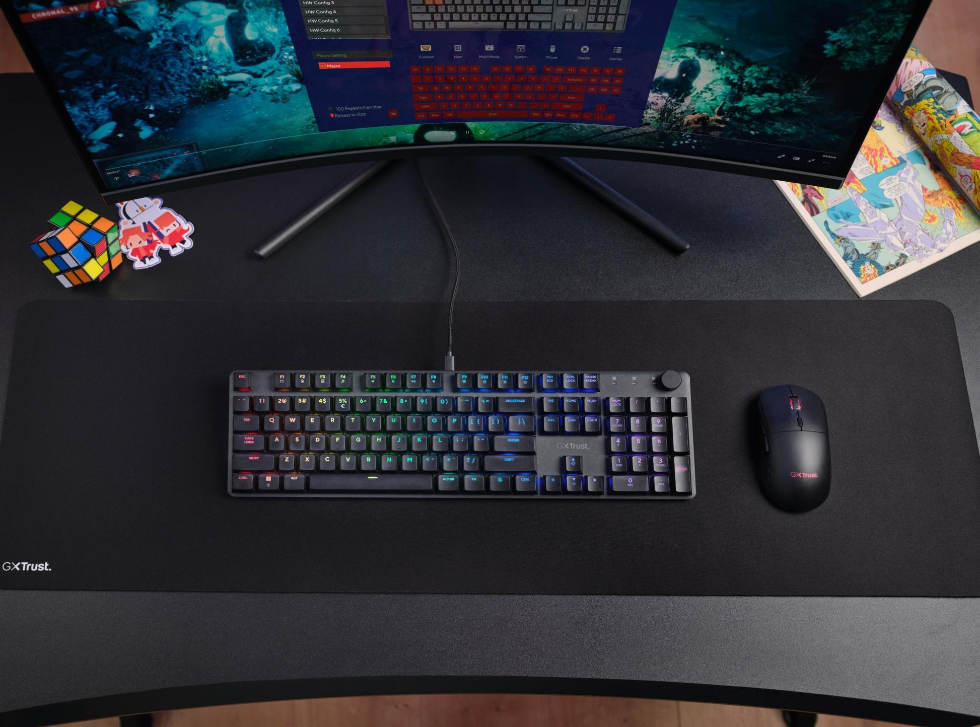 Trust Keyboard USB GXT866 Torix - EN
