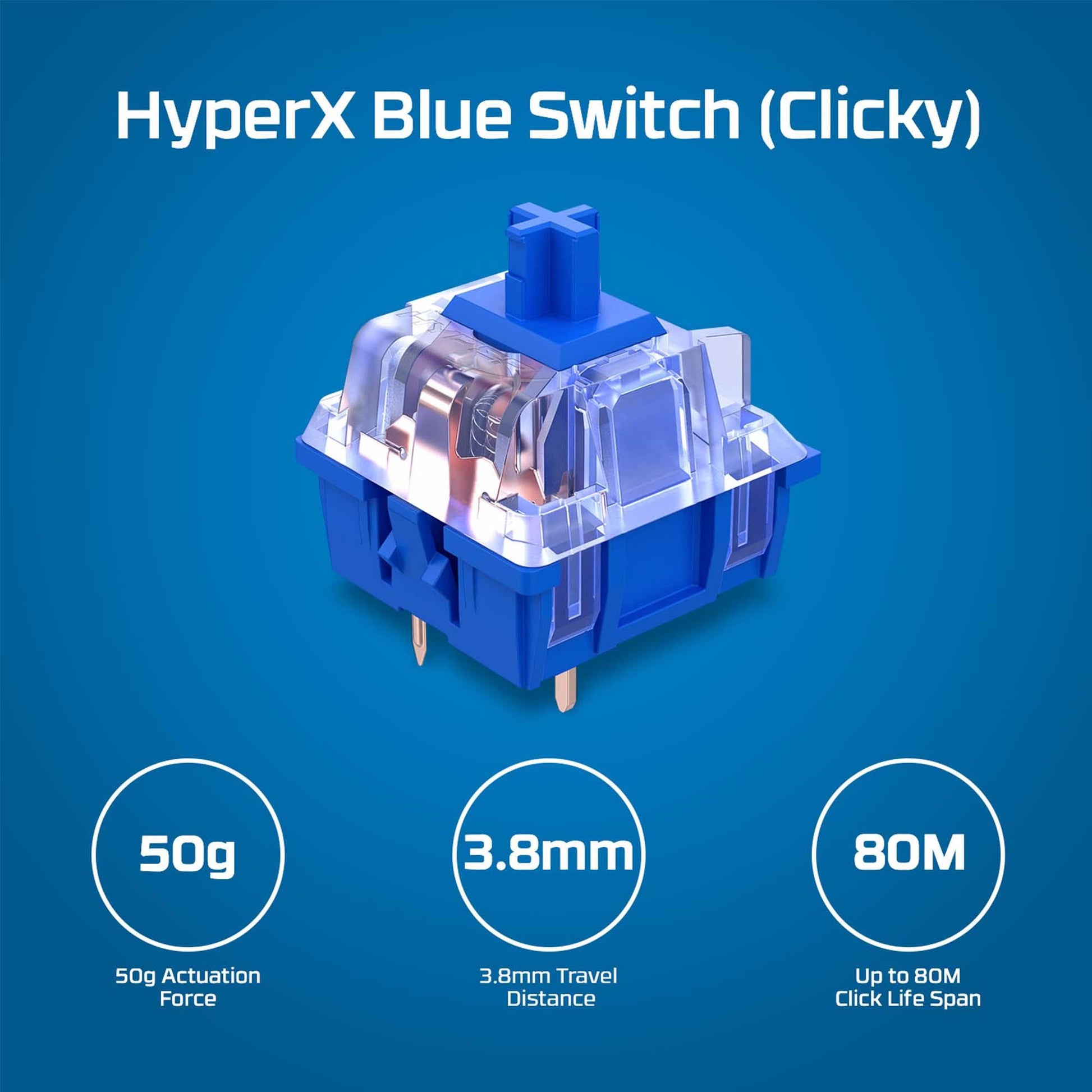 Hyperx Keyboard Alloy Origins Core / PBT HX Blue 639N8AA#ABA