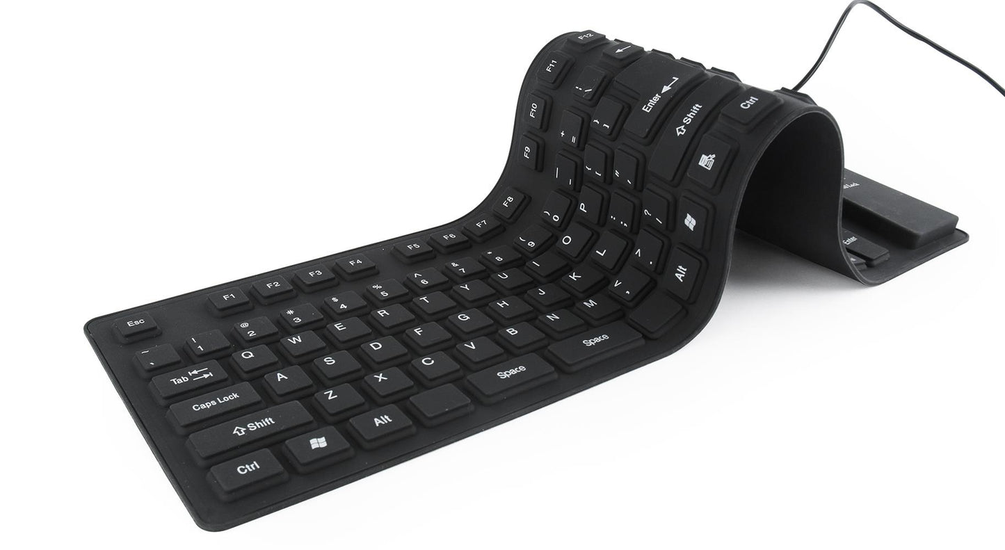 Gembird Keyboard Flexible USB English - Black