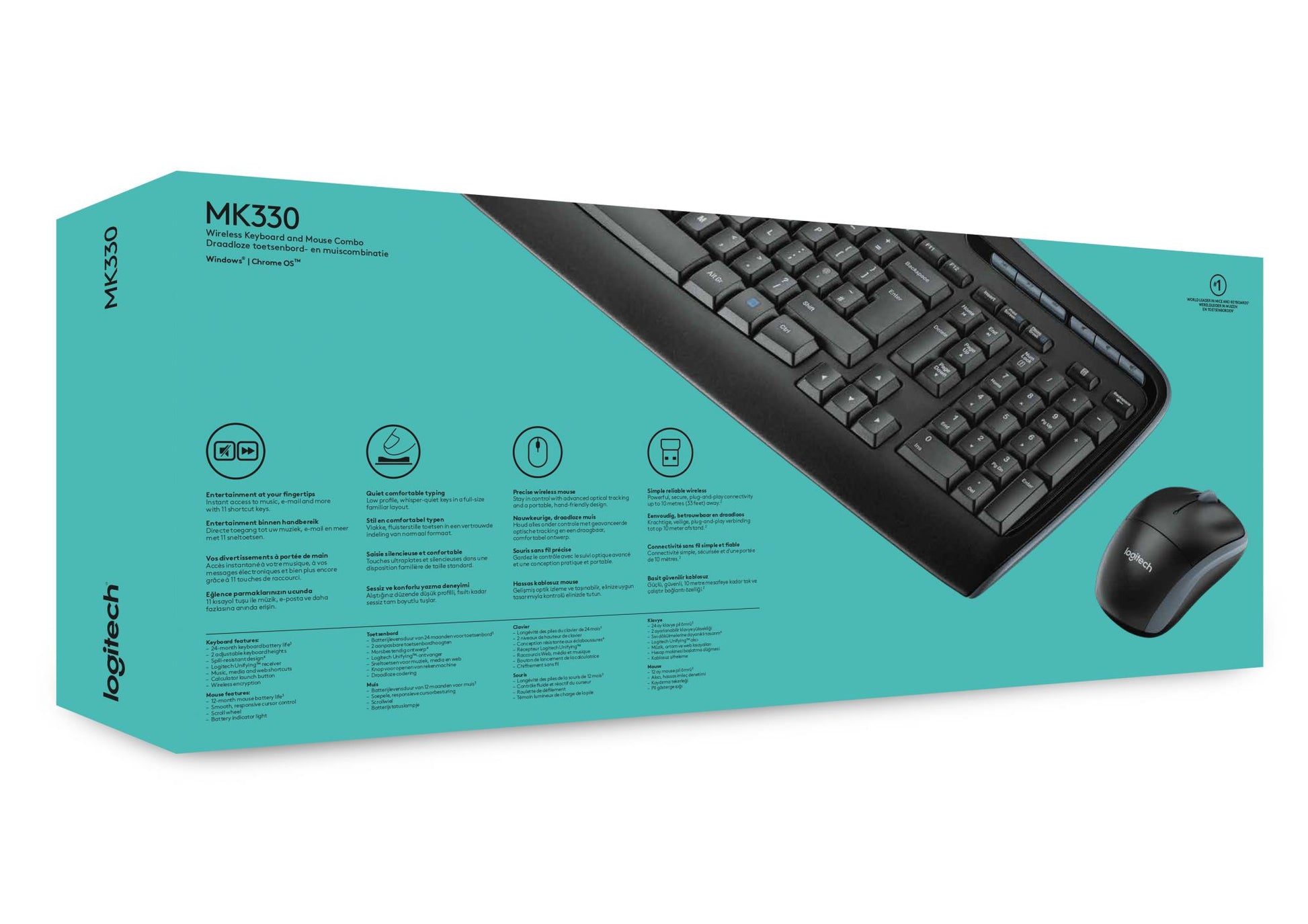 Logitech Keyboard + Mouse Combo MK330 - English
