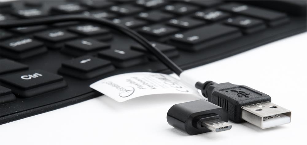 Gembird Keyboard Flexible USB English - Black