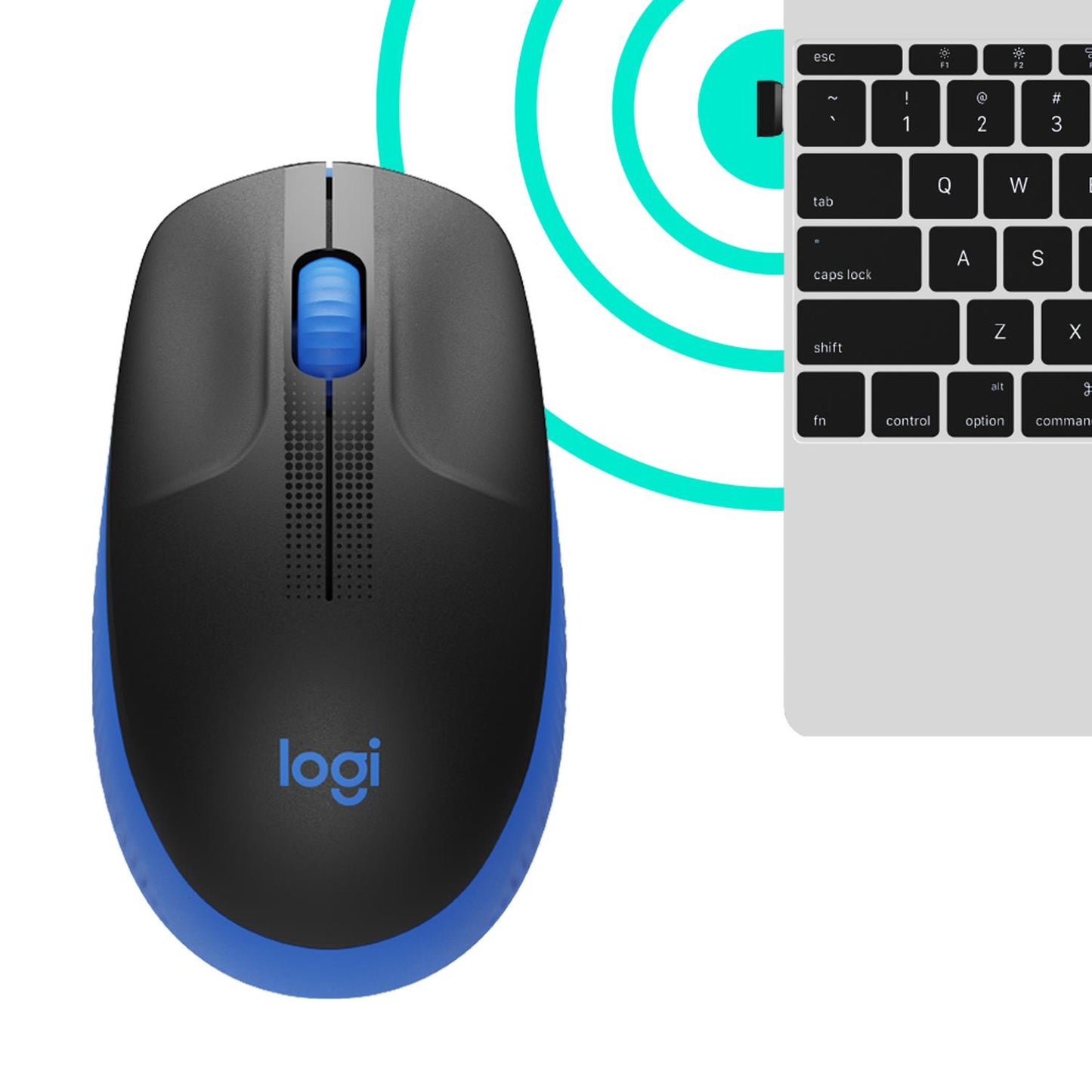 Logitech Mouse USB Optical Wireless M190 - Blue