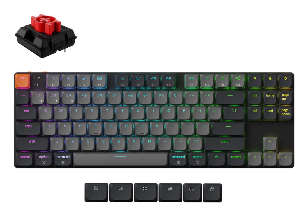 Keychron Keyboard Wireless K1 RGB - Black