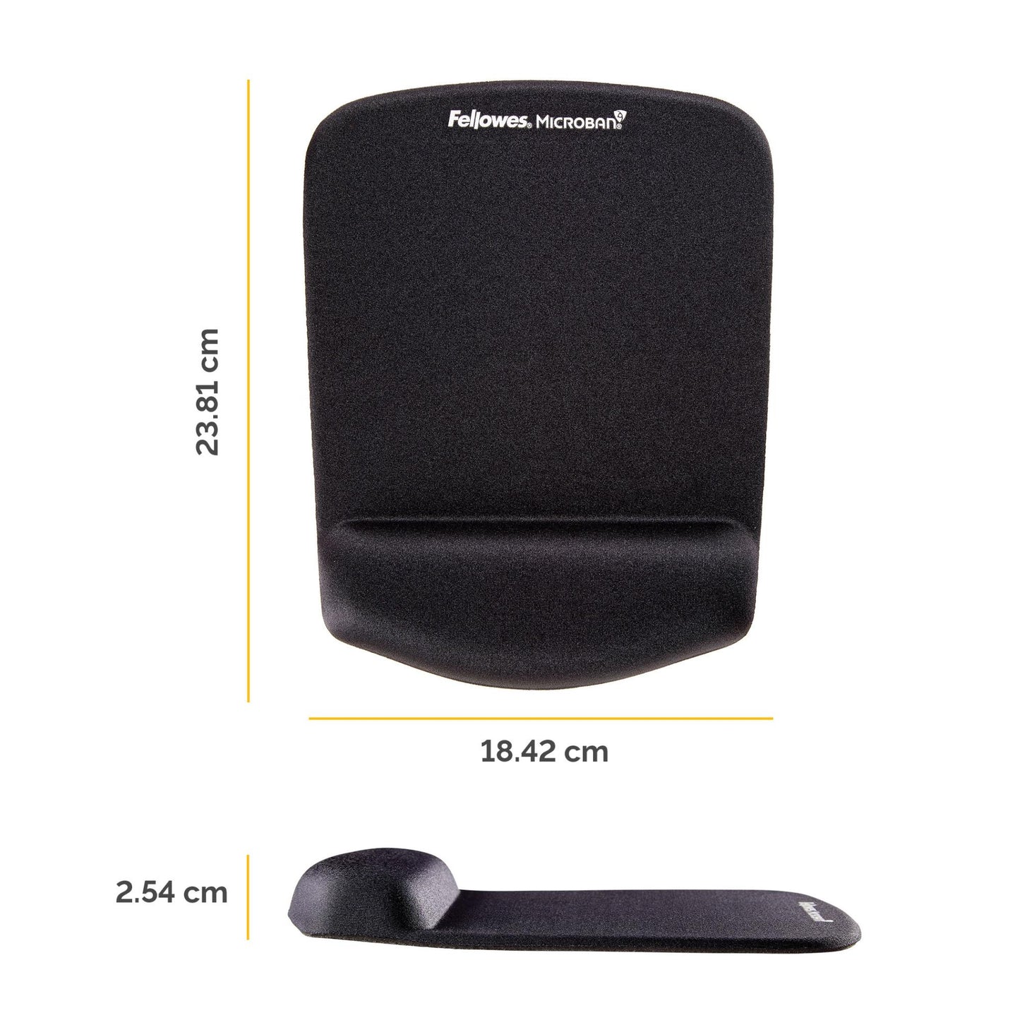 Fellowes Mouse Pad Plushtouch - Black