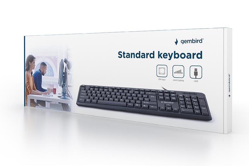 Gembird Keyboard Standard USB Russian - Black