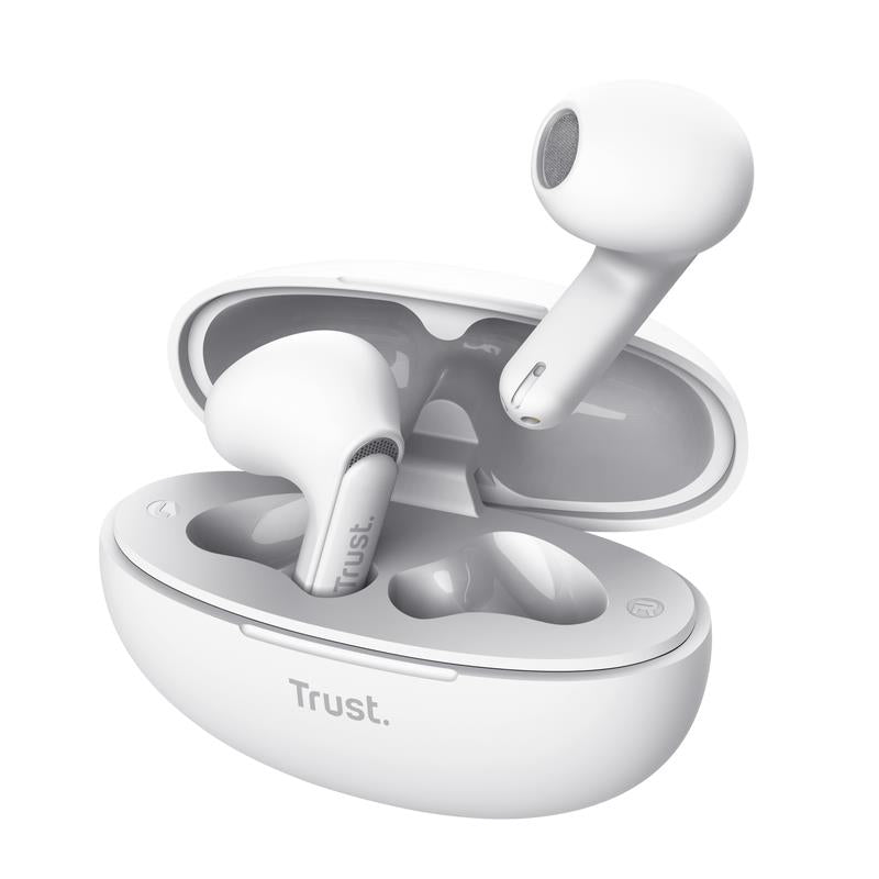 Trust Headset Earphones Yavi Bluetooth ENC - White