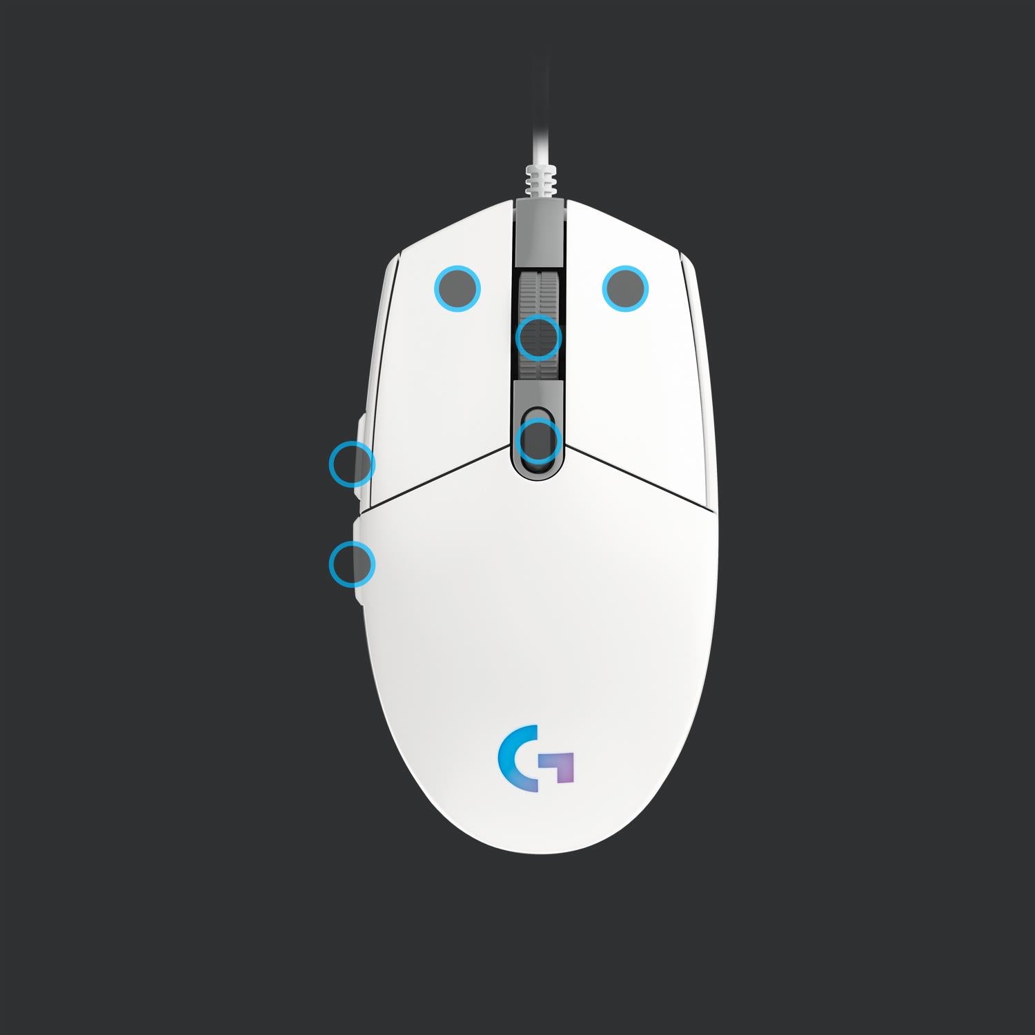 Logitech Mouse USB Optical G203 - White