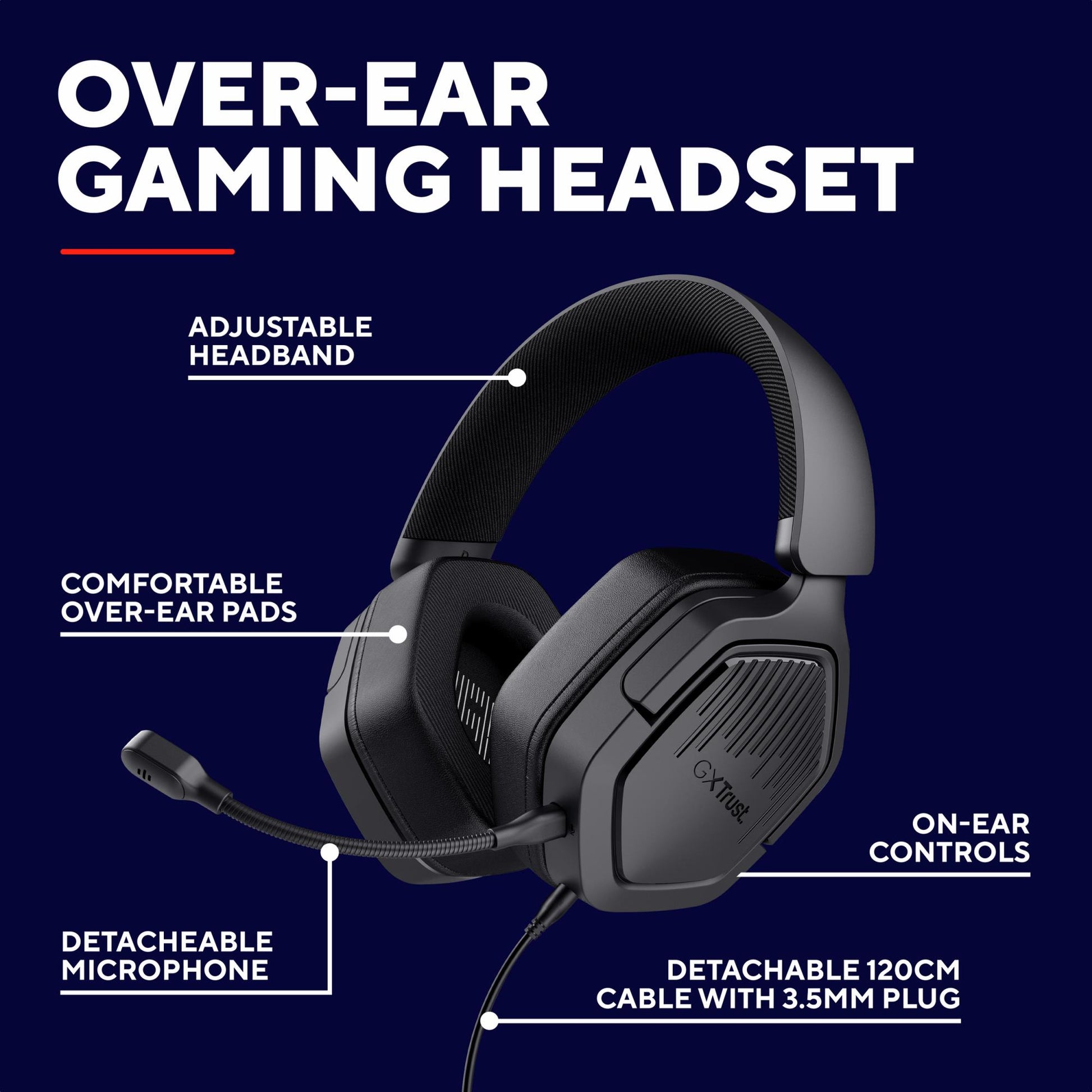 Trust Headset GXT492 Carus - BLK