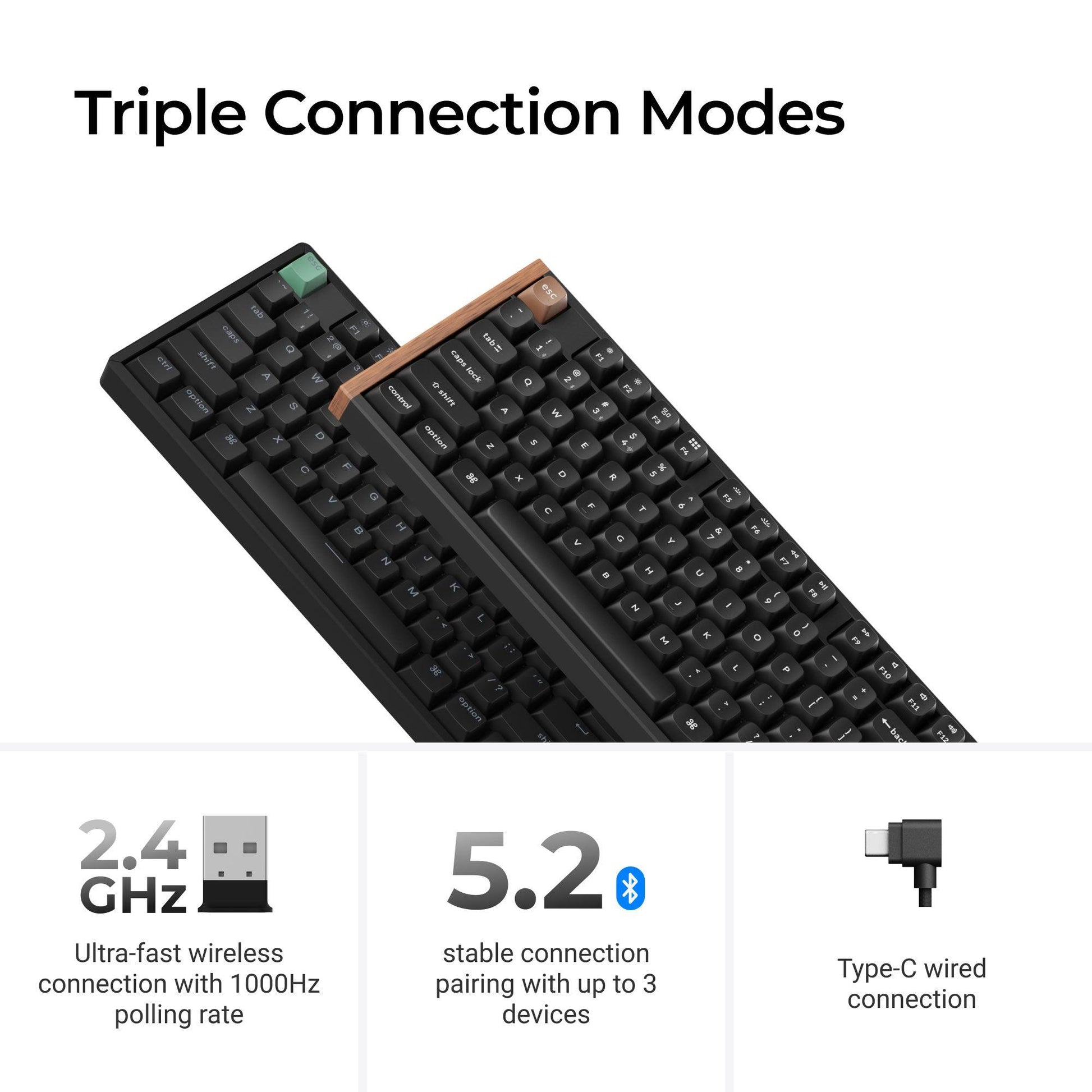 Keychron Keyboard Wireless K10 HE - Black