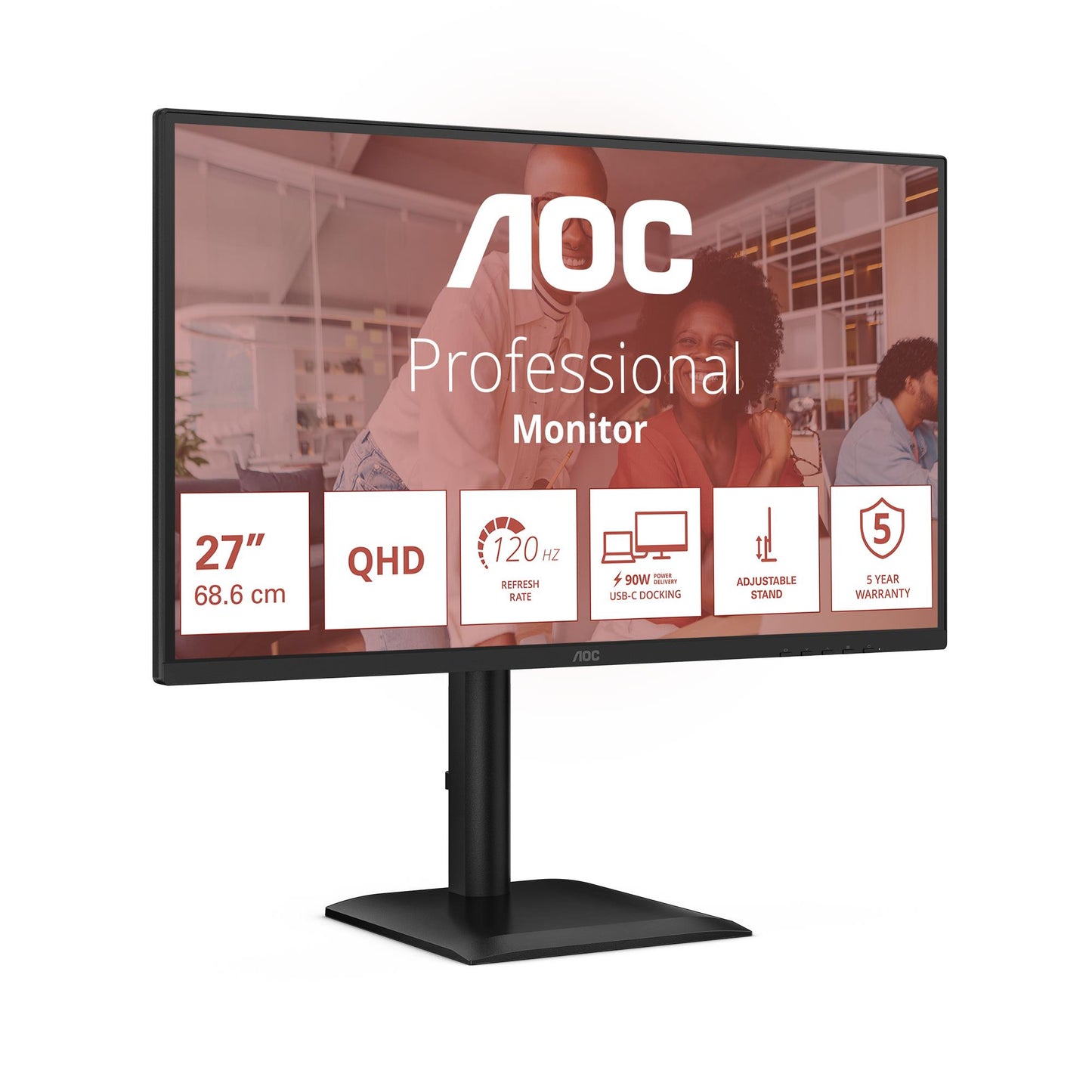 AOC LCD Monitor AOC 27 " 2560 X 1440 Pixels Quad HD Native Aspect Ratio 16:9 LED Flat