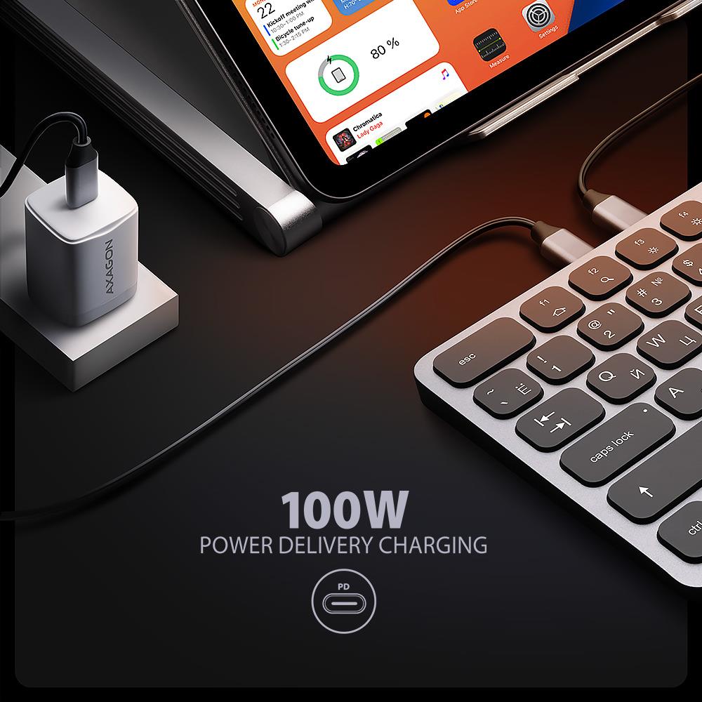 Axagon Keyboard + I - O Hub 9IN1