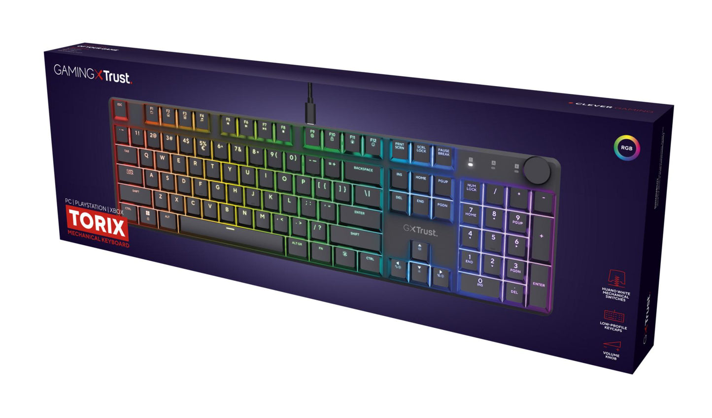 Trust Keyboard USB GXT866 Torix - EN
