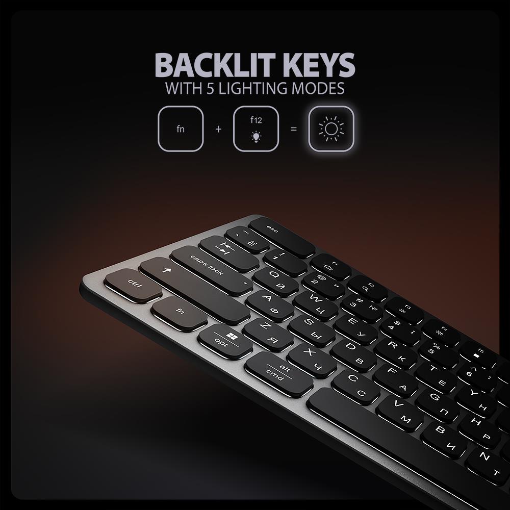 Axagon Keyboard + I - O Hub 9IN1