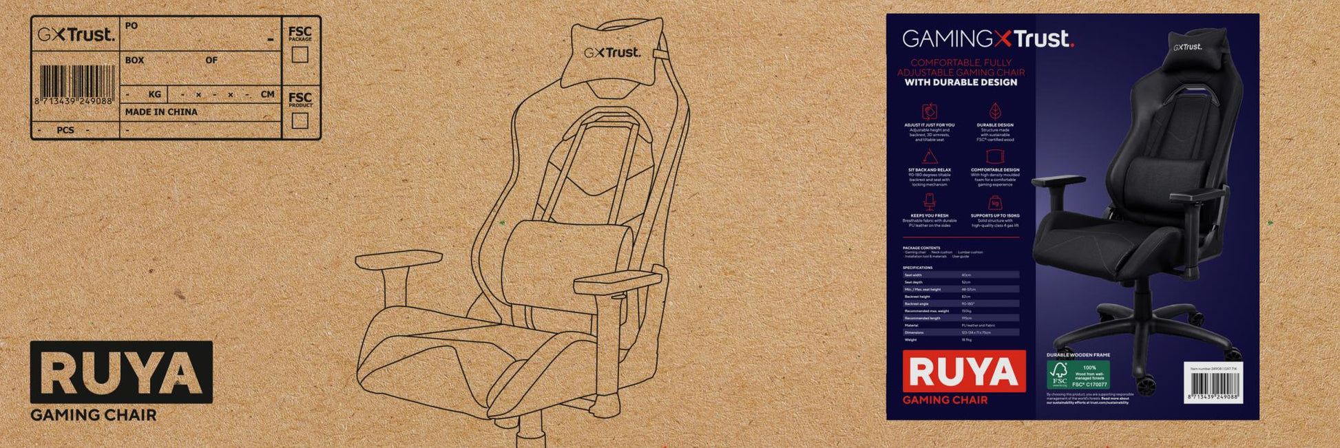 Trust Gaming Chair GXT 714 Ruya - Black