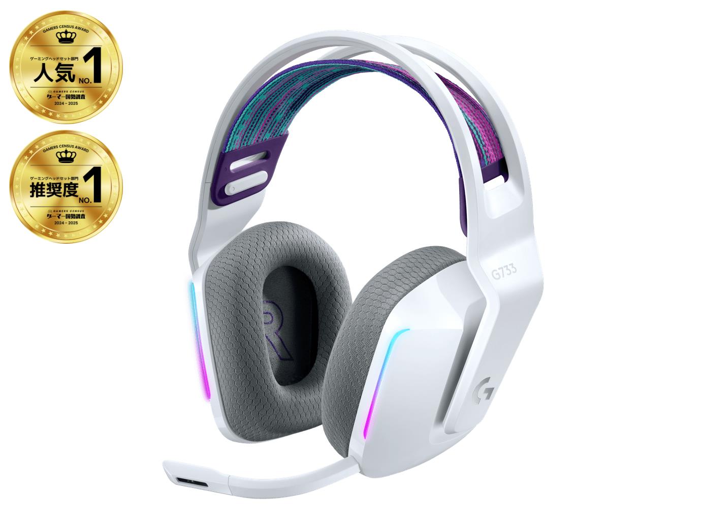 Logitech Headset Gaming G733 Wireless - White