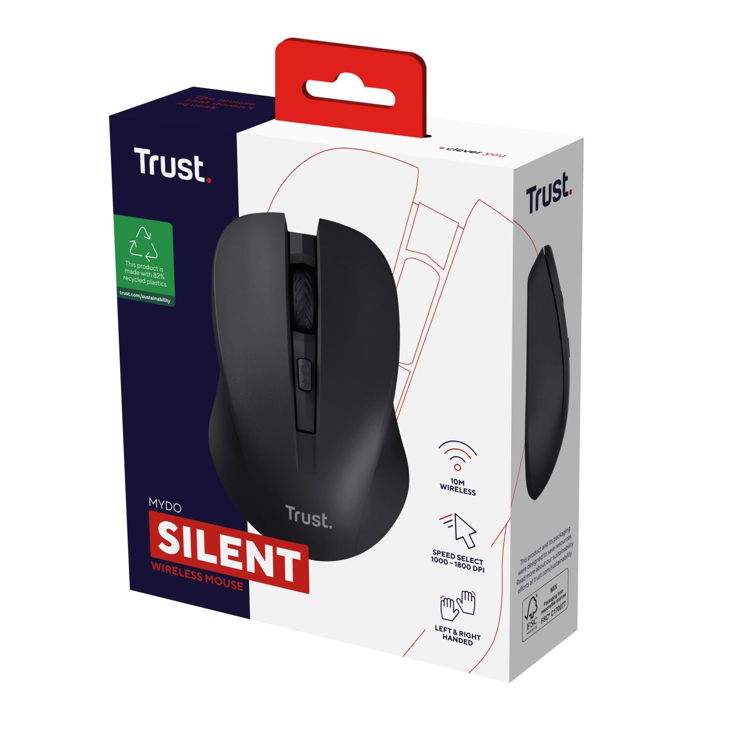Trust Mouse USB Optical Wireless Black - Mydo