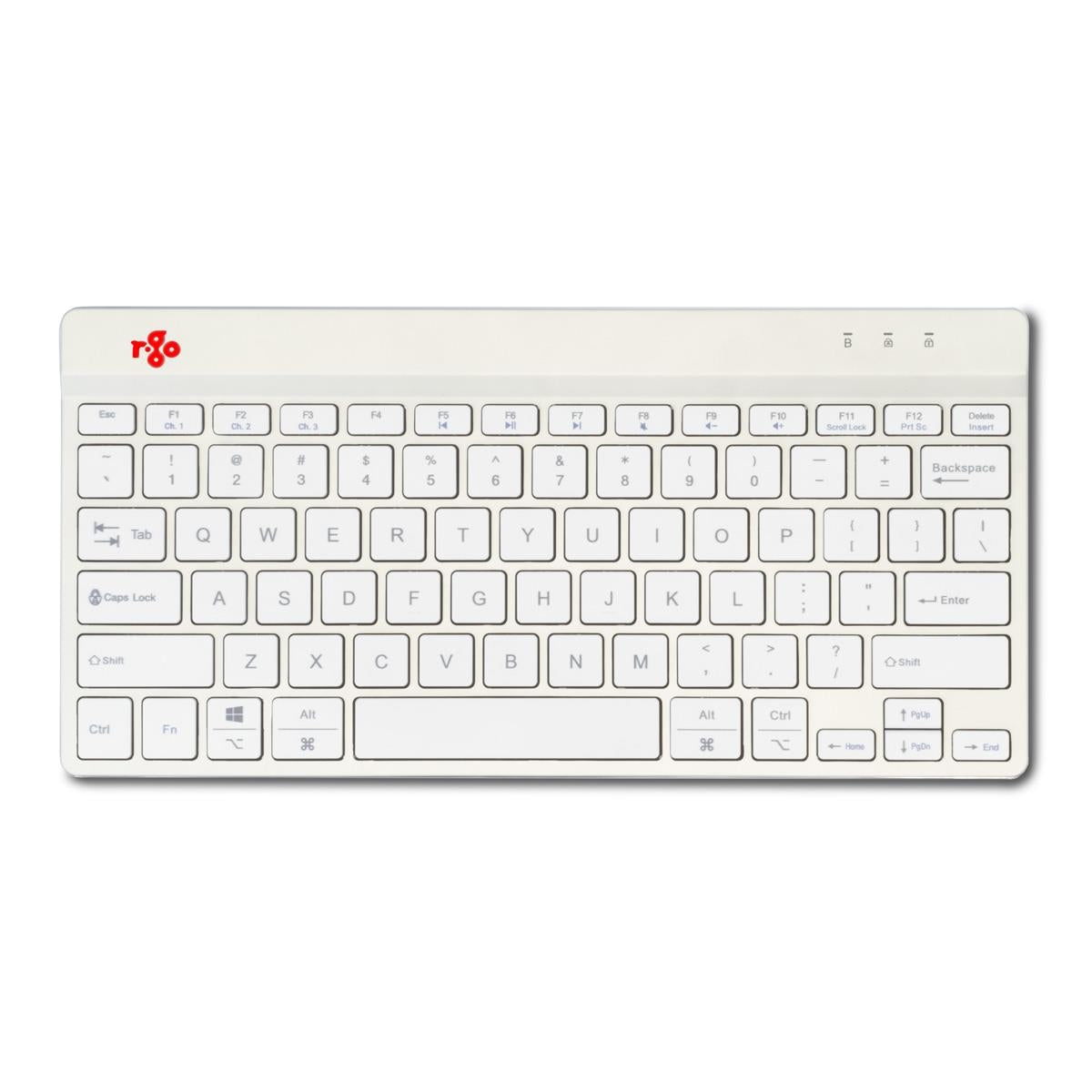 R-GO Tools Keyboard Wireless Compact Break - White