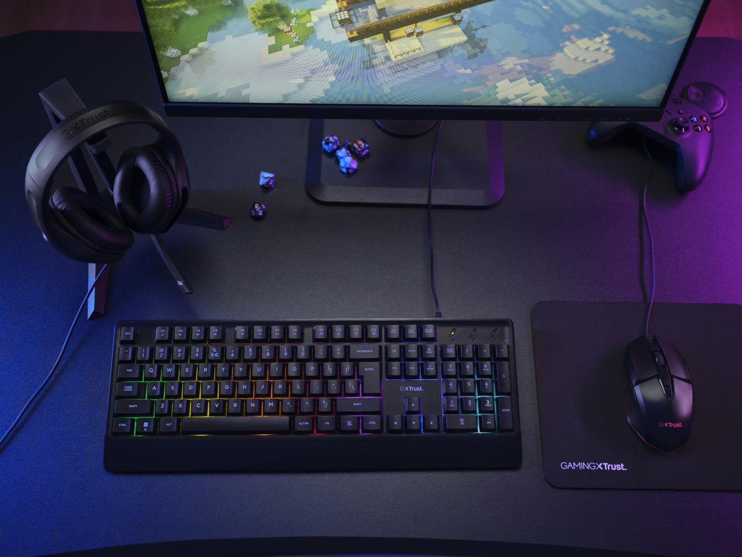 Trust Keyboard + Mouse GXT792 Quadrox / 4-IN-1 Bundle English