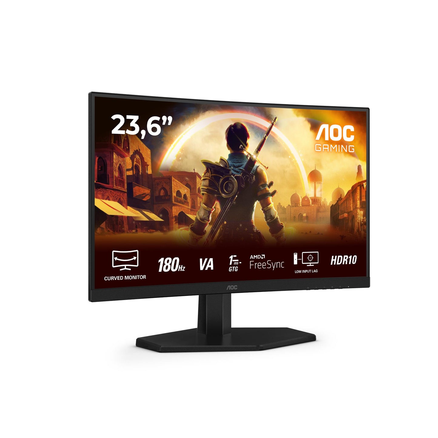 AOC LCD Monitor AOC 23.6 " 1920 X 1080 Pixels Full HD Native Aspect Ratio 16:9 LED Curved