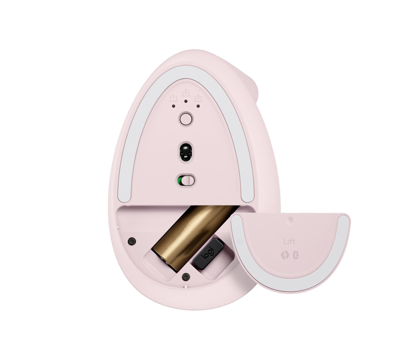 Logitech Mouse USB Optical Wireless Vertical - Pink