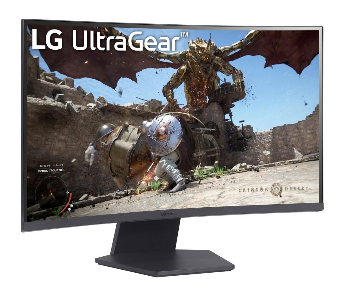 LG LCD Monitor LG 27GS60QC-B 27" Gaming / Curved Panel VA 2560X1440 16:9 180 Hz Matte 1 Ms Tilt Colour Black