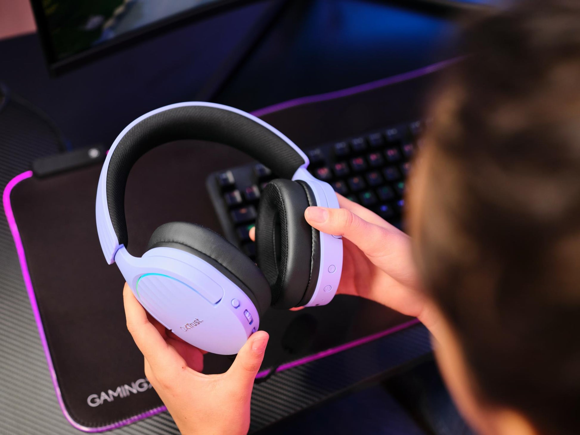 Trust Headset Wireless GXT491P Fayzo - Purple
