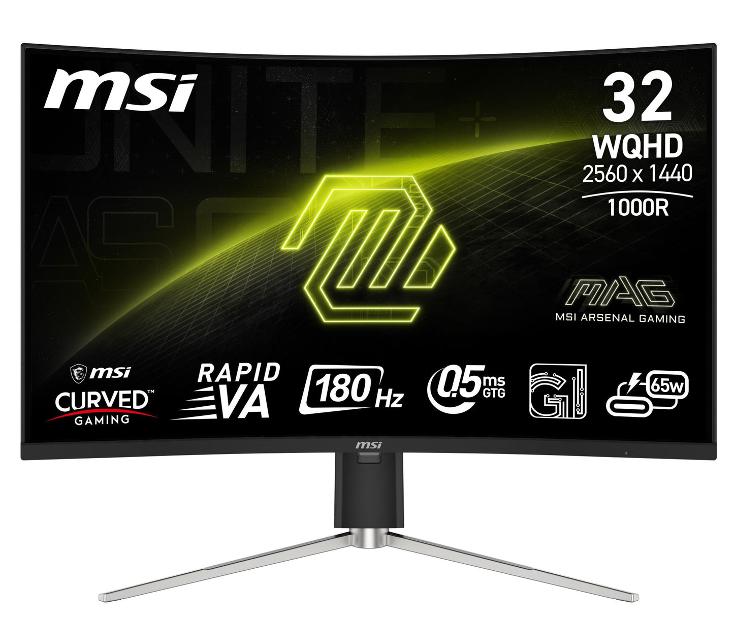 MSI LCD Monitor MSI MAG 325CQRF QD E2 31.5" Gaming / Curved Panel VA 2560X1440 16:9 180 Hz 0.5 Ms Colour Black