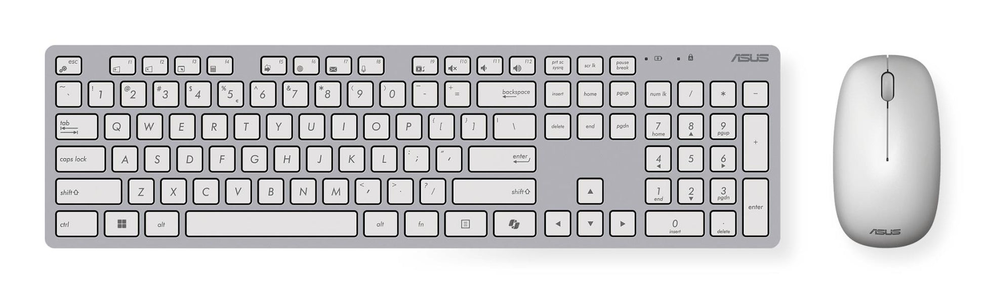 Asus Keyboard + Mouse Wireless Optical W5000 - White