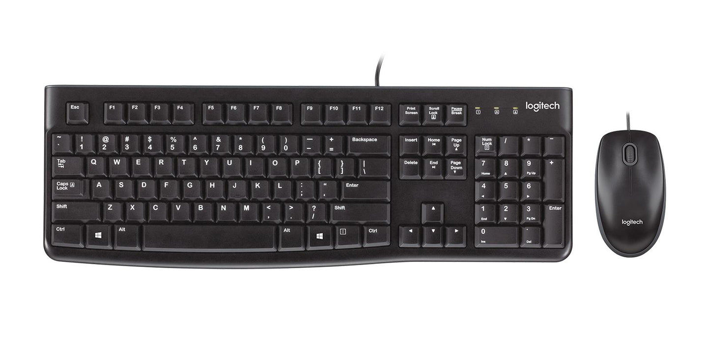 Logitech Keyboard + Mouse Combo MK120 - Black