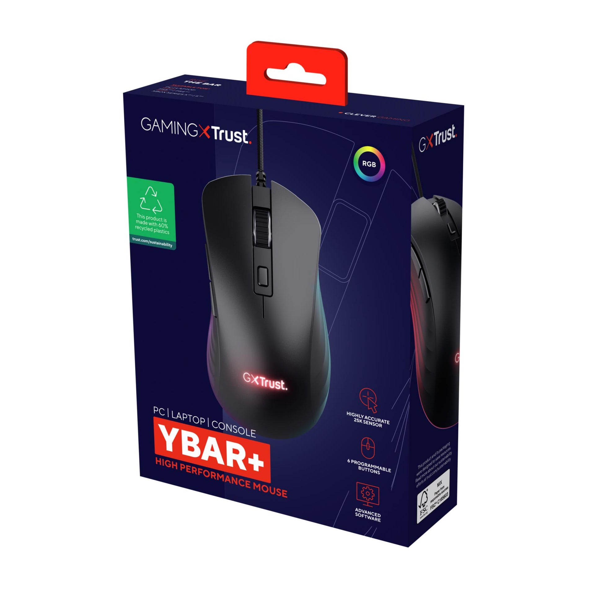 Trust Mouse USB Optical Gaming / GXT924 Ybar +