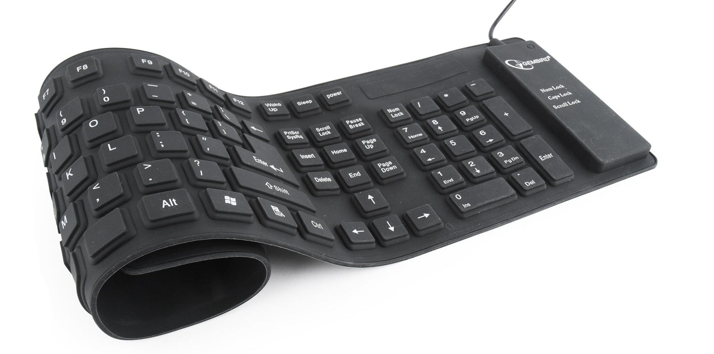 Gembird Keyboard Flexible USB English - Black
