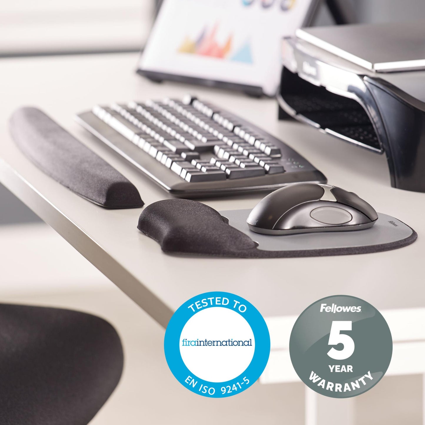 Fellowes Mouse Pad Memory Foam - Silver