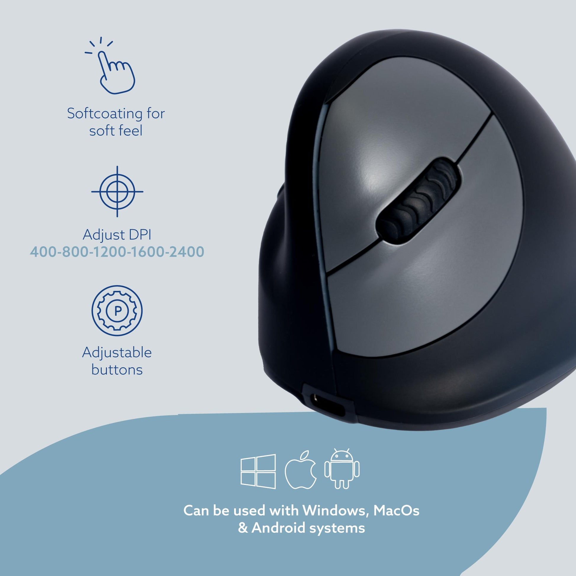 R-GO Tools Mouse USB Optical Wireless - Left